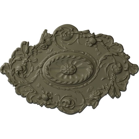 Strasbourg Ceiling Medallion, Hand-Painted Spartan Stone, 30 1/2"W x 20"H x 1 1/2"P